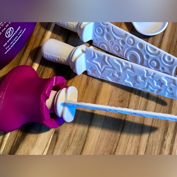 ZOKU Purple Single Ice Pop Maker Fast Making Freezer Use Complete Set 3 Tool - Picture 8 of 14